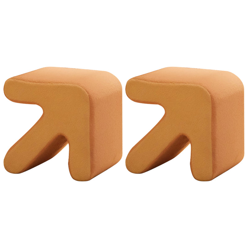 Contemporary Contrast Color Pouf Chair Velvet Arrow Shape Tear Resistant Chair Ottoman