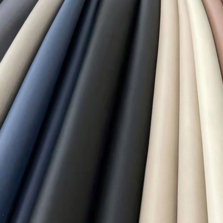 Minimalist Square Footstool Ottoman Pure Color Genuine Leather Ottoman