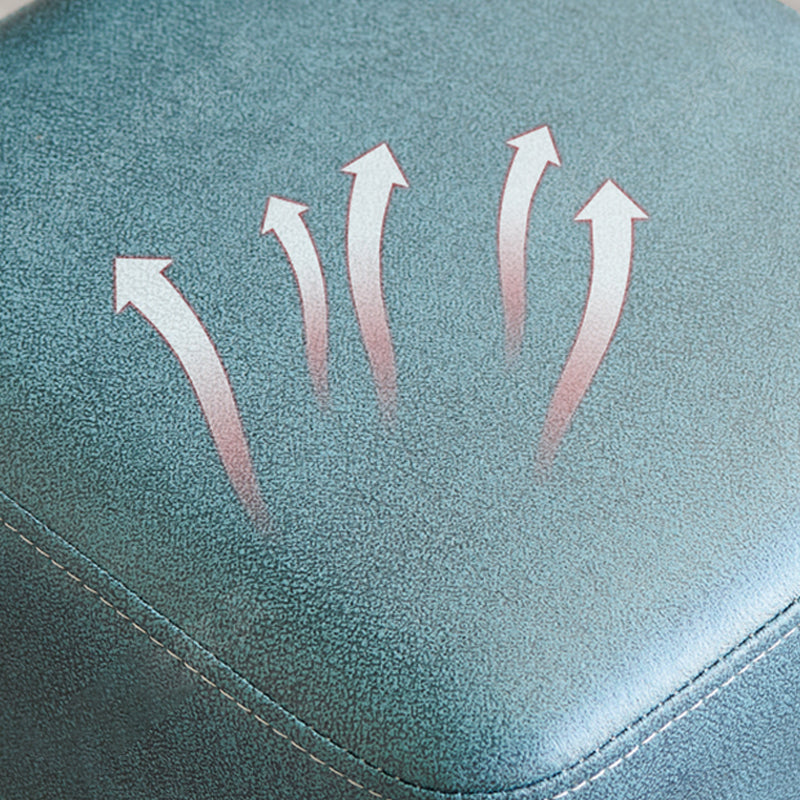 Modern Contrast Color Pouf Chair Round Cotton Stain Resistant Footstool Ottoman