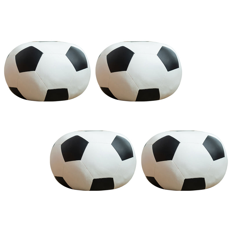 Pouf Tomato Pattern Ottoman Faux Leather Modern Specialty Ottoman