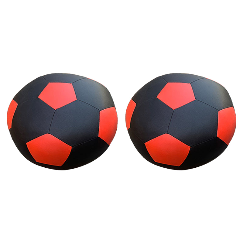 Pouf Tomato Pattern Ottoman Faux Leather Modern Specialty Ottoman