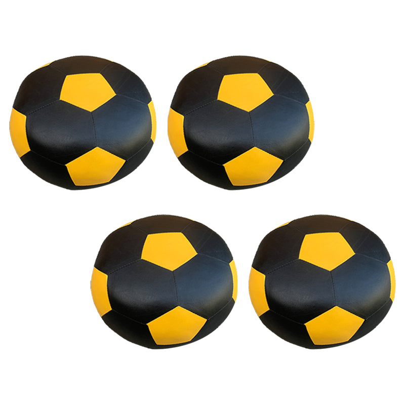 Pouf Tomato Pattern Ottoman Faux Leather Modern Specialty Ottoman