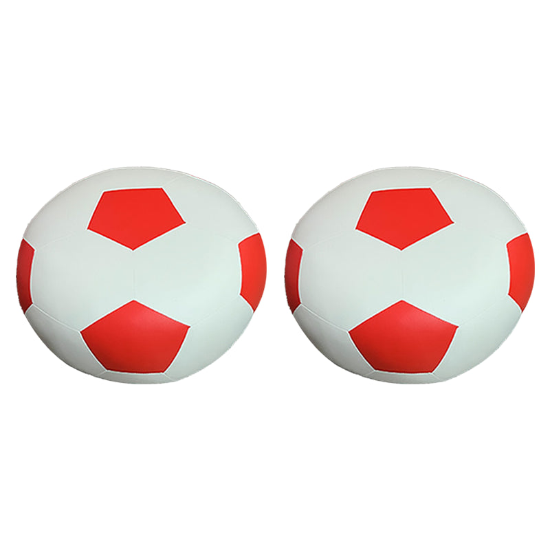 Pouf Tomato Pattern Ottoman Faux Leather Modern Specialty Ottoman