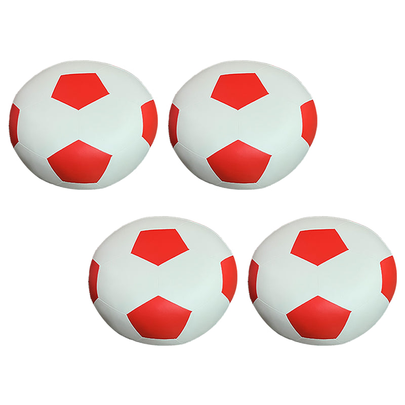 Pouf Tomato Pattern Ottoman Faux Leather Modern Specialty Ottoman