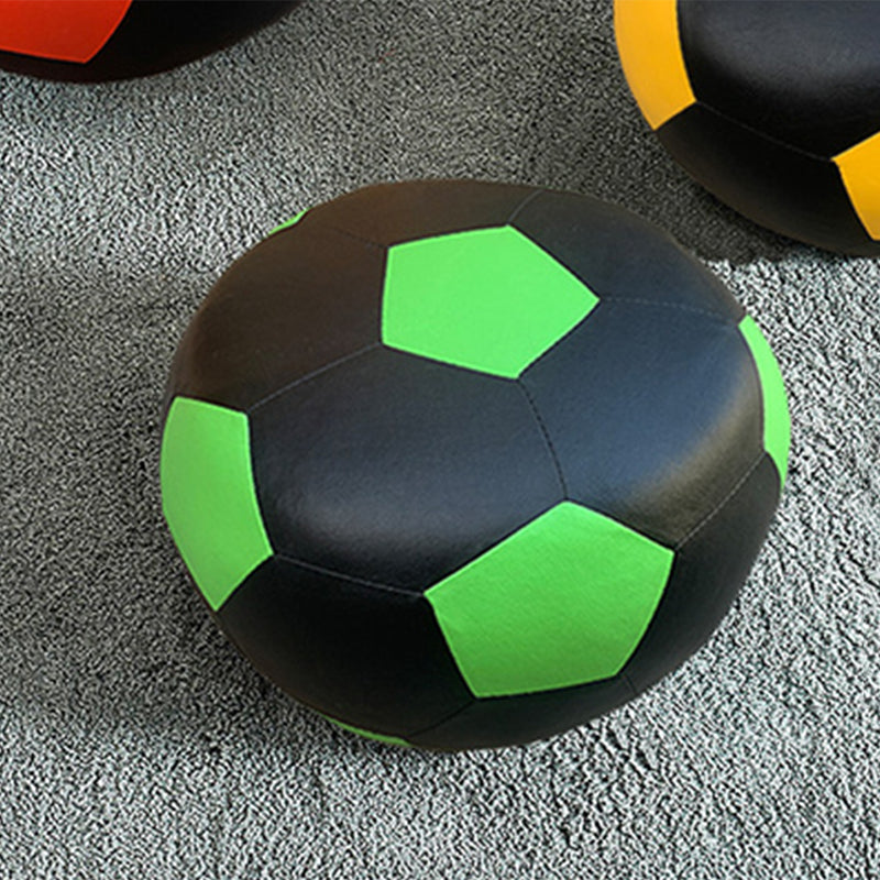 Pouf Tomato Pattern Ottoman Faux Leather Modern Specialty Ottoman