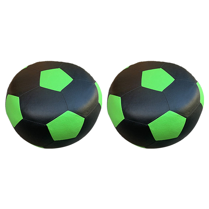 Pouf Tomato Pattern Ottoman Faux Leather Modern Specialty Ottoman