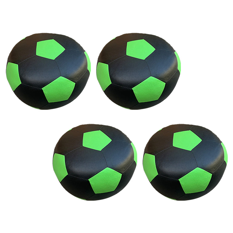 Pouf Tomato Pattern Ottoman Faux Leather Modern Specialty Ottoman