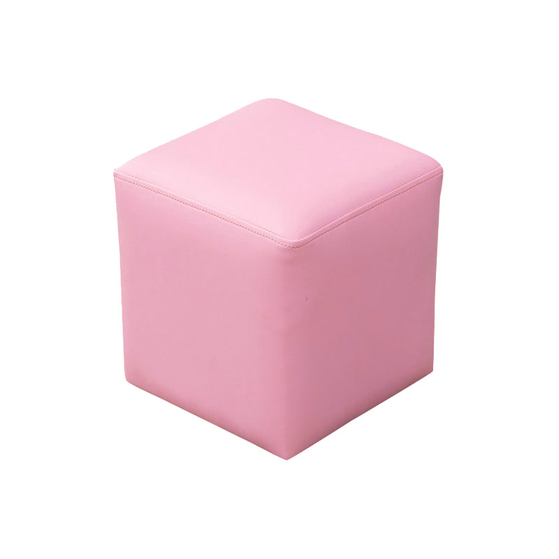 Modern Stain Resistant Ottoman Modern Pure Color Leather Standard