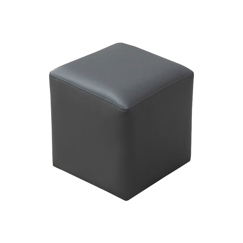 Modern Stain Resistant Ottoman Modern Pure Color Leather Standard
