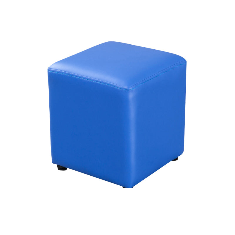 Modern Stain Resistant Ottoman Modern Pure Color Leather Standard