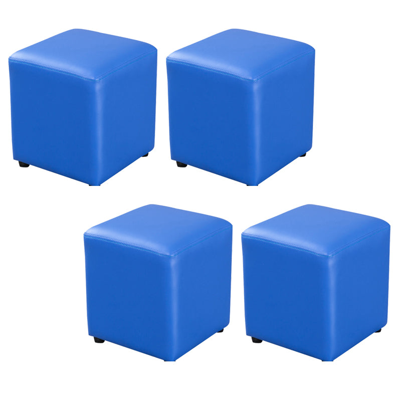 Modern Stain Resistant Ottoman Modern Pure Color Leather Standard