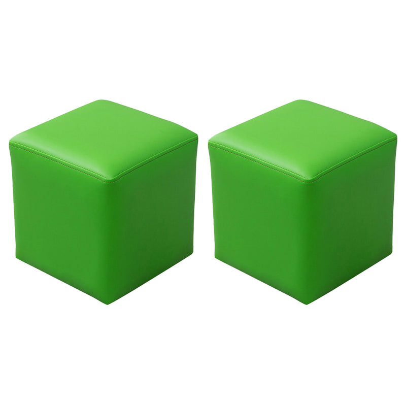 Modern Stain Resistant Ottoman Modern Pure Color Leather Standard