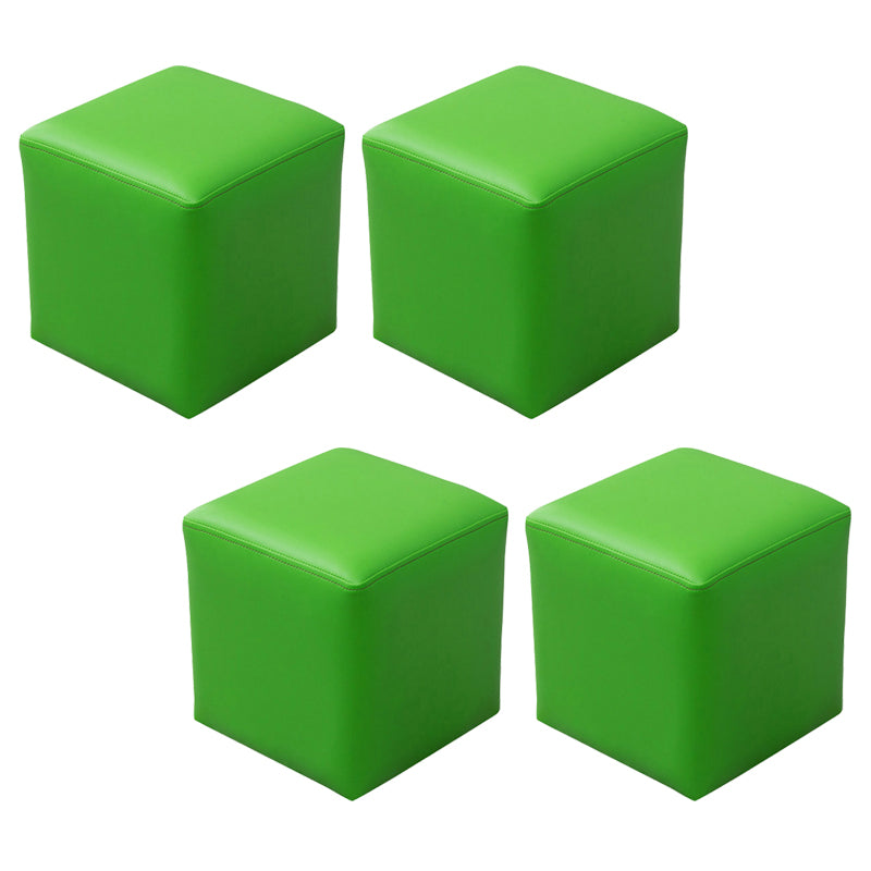 Modern Stain Resistant Ottoman Modern Pure Color Leather Standard