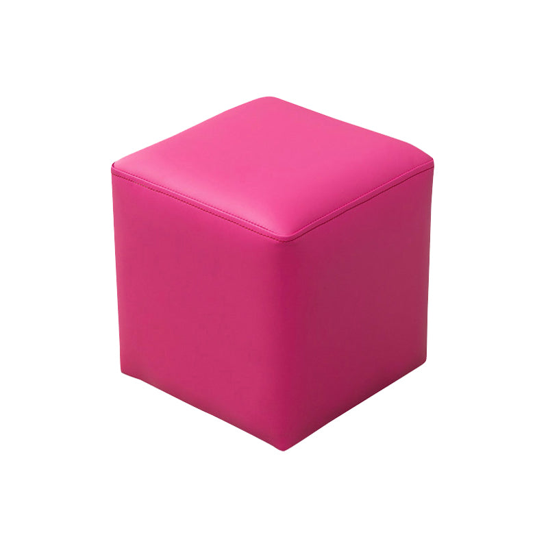 Modern Stain Resistant Ottoman Modern Pure Color Leather Standard