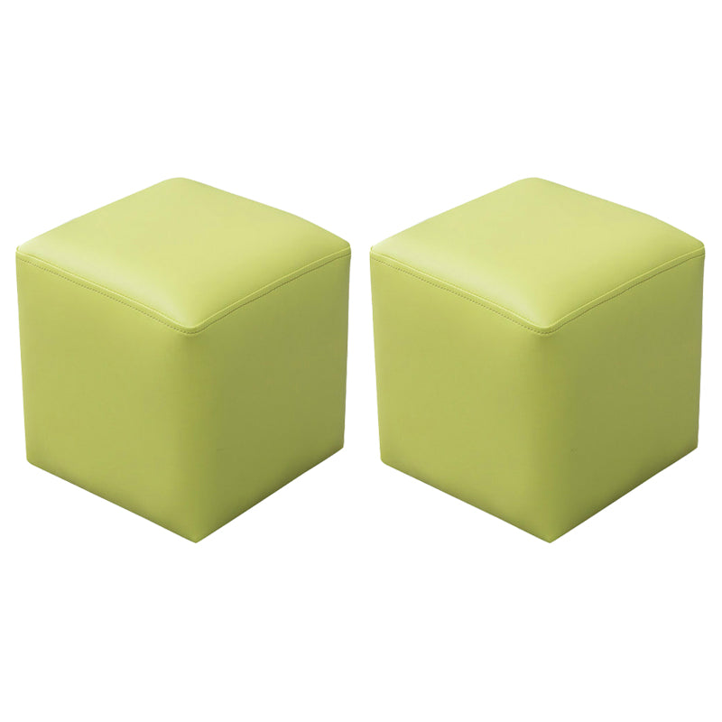 Modern Stain Resistant Ottoman Modern Pure Color Leather Standard