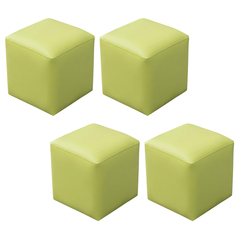 Modern Stain Resistant Ottoman Modern Pure Color Leather Standard