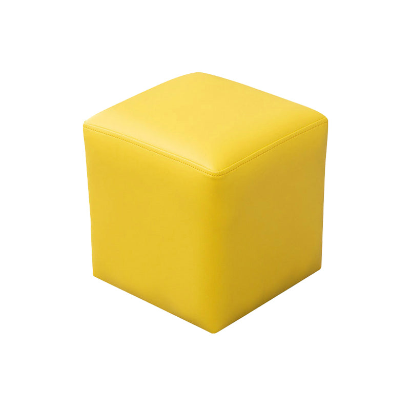 Modern Stain Resistant Ottoman Modern Pure Color Leather Standard