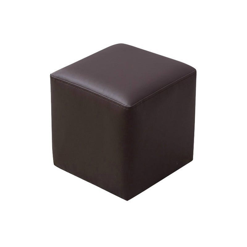 Modern Stain Resistant Ottoman Modern Pure Color Leather Standard