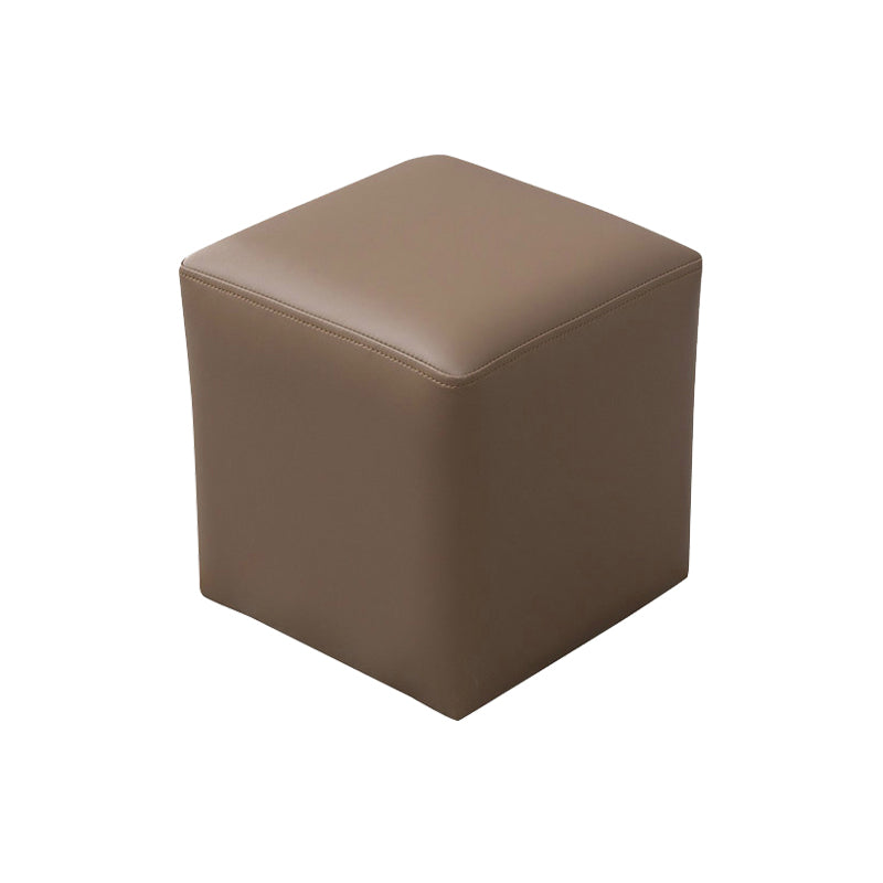 Modern Stain Resistant Ottoman Modern Pure Color Leather Standard