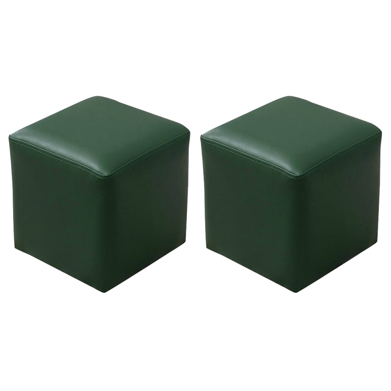 Modern Stain Resistant Ottoman Modern Pure Color Leather Standard