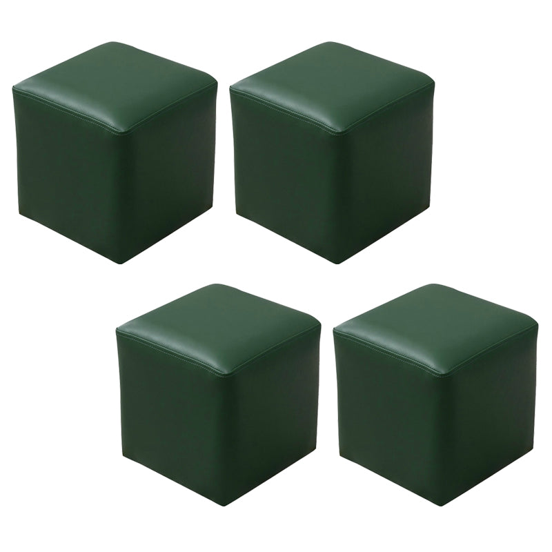 Modern Stain Resistant Ottoman Modern Pure Color Leather Standard