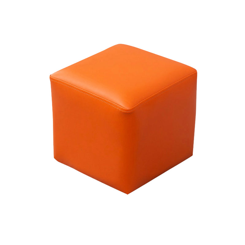 Modern Stain Resistant Ottoman Modern Pure Color Leather Standard
