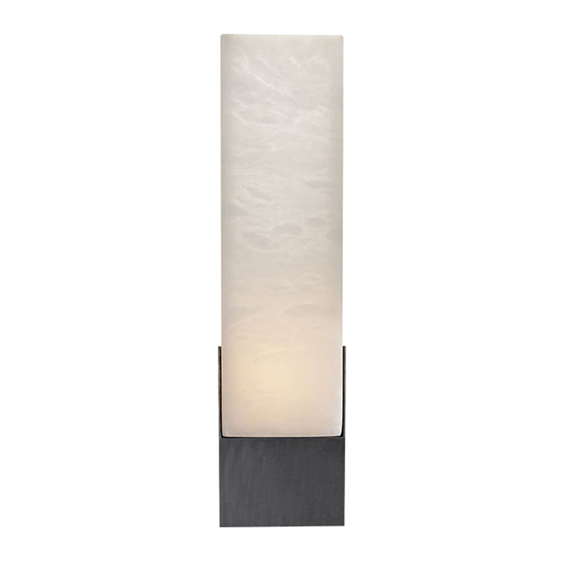 Modern Cuboid Sconce Light Fixture Stone 1-Light Wall Lights for Bedroom