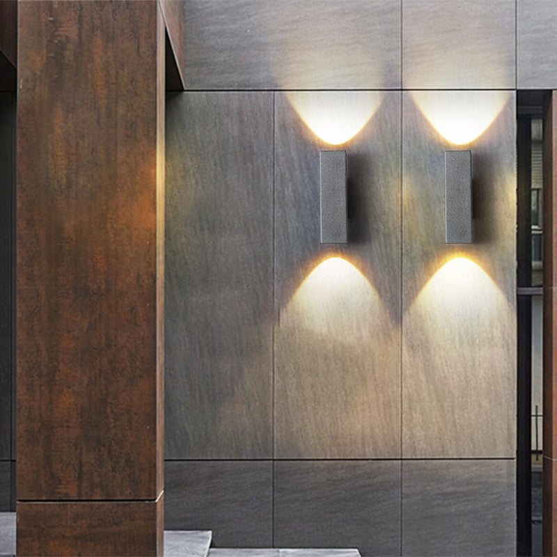 Modern Sconce Light Fixture Stone 2-light Sconce for Outdoor