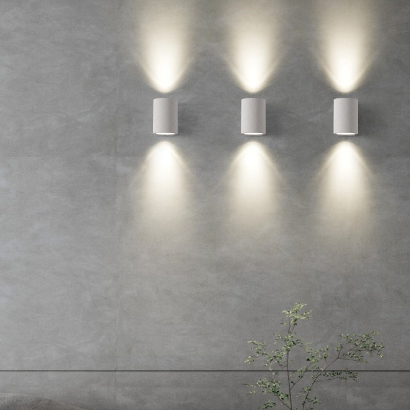 Modern Rectangular Sconce Light Fixture Cement 2-light Wall Sconces for Outdoor