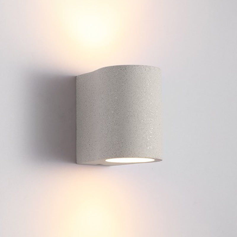 Modern Rectangular Sconce Light Fixture Cement 2-light Wall Sconces for Outdoor