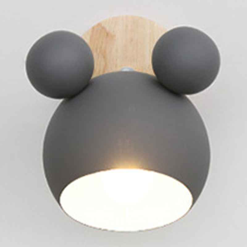 Modern Bear Shape Wall Sconce Lights 1 Light Wall Light for Living Room