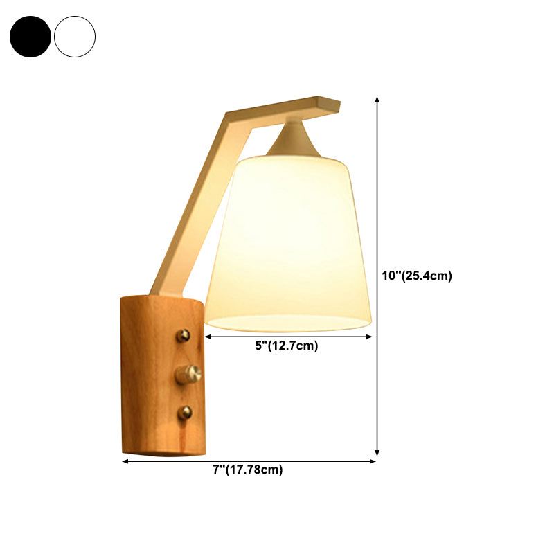 Modern Sconce Light Fixture Wood 1-Light Wall Sconces for Bedroom