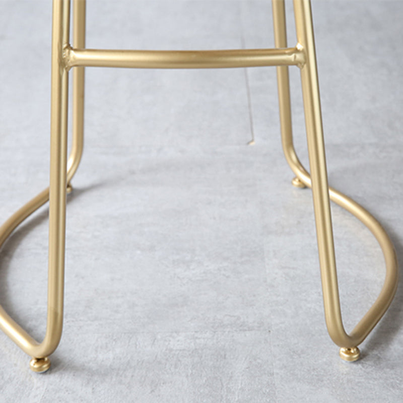 Contemporary Matte Finish Iron Bar Stool Footrest Home Counter Stool