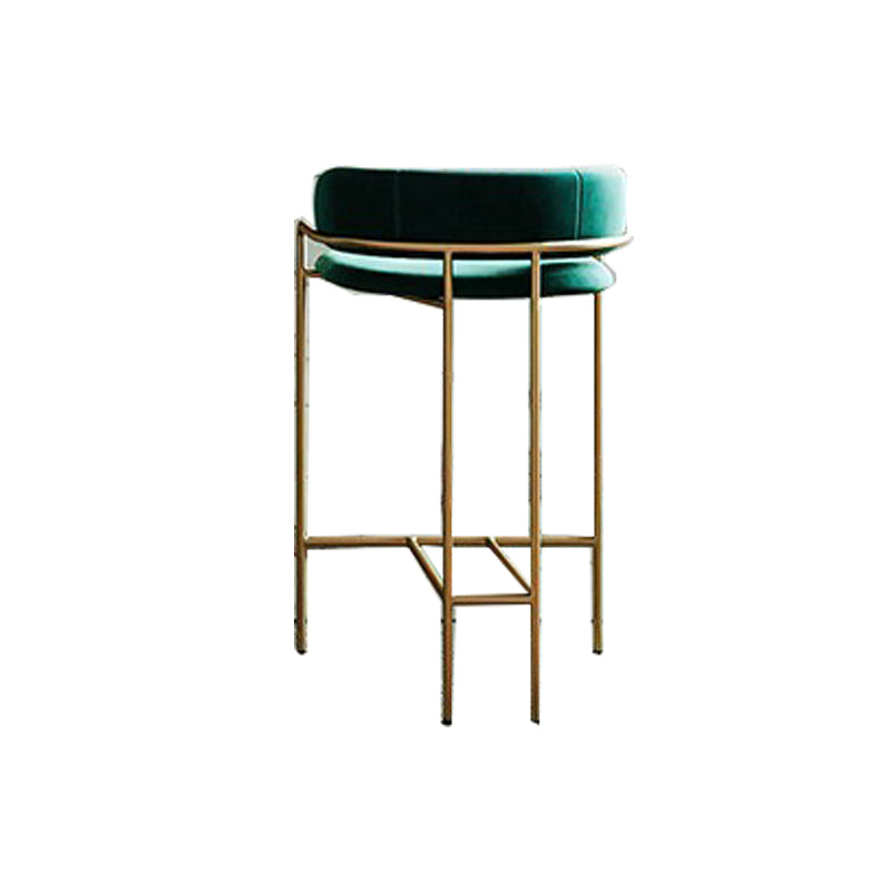 Modern Indoor Upholstered Bar Stool Low Back Footrest Counter Stool