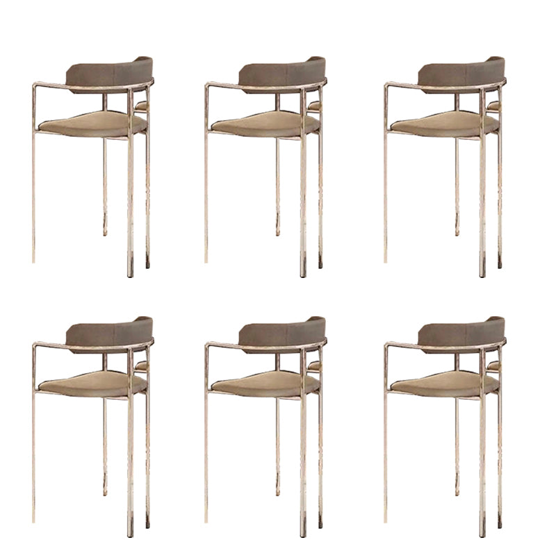 Modern Indoor Upholstered Bar Stool Low Back Footrest Counter Stool