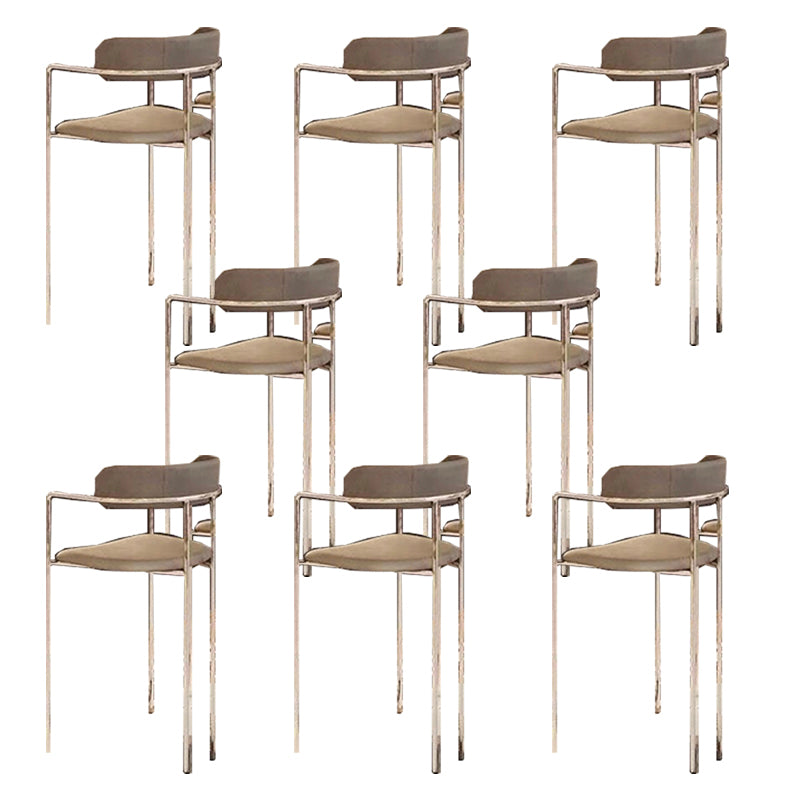 Modern Indoor Upholstered Bar Stool Low Back Footrest Counter Stool
