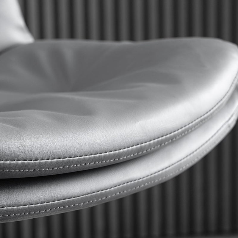 Faux Leather Swivel Bar Chair Modern Armless Upholstered Bar Stool