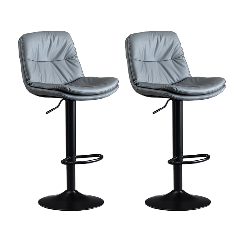 Faux Leather Swivel Bar Chair Modern Armless Upholstered Bar Stool