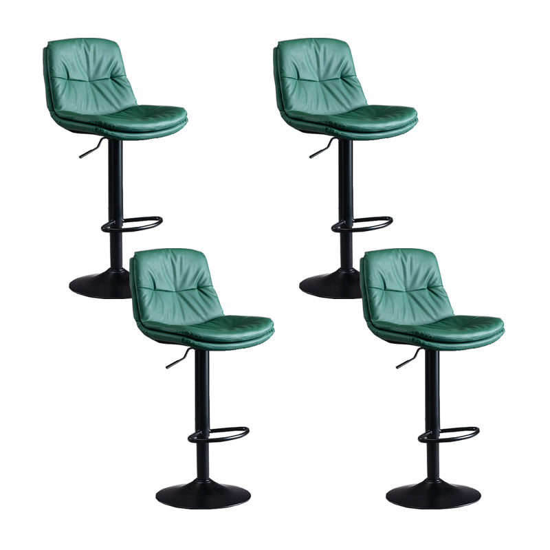 Faux Leather Swivel Bar Chair Modern Armless Upholstered Bar Stool