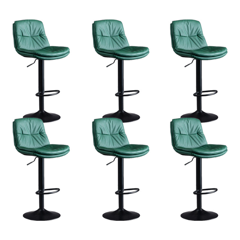 Faux Leather Swivel Bar Chair Modern Armless Upholstered Bar Stool