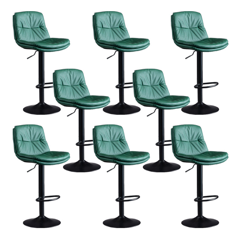 Faux Leather Swivel Bar Chair Modern Armless Upholstered Bar Stool