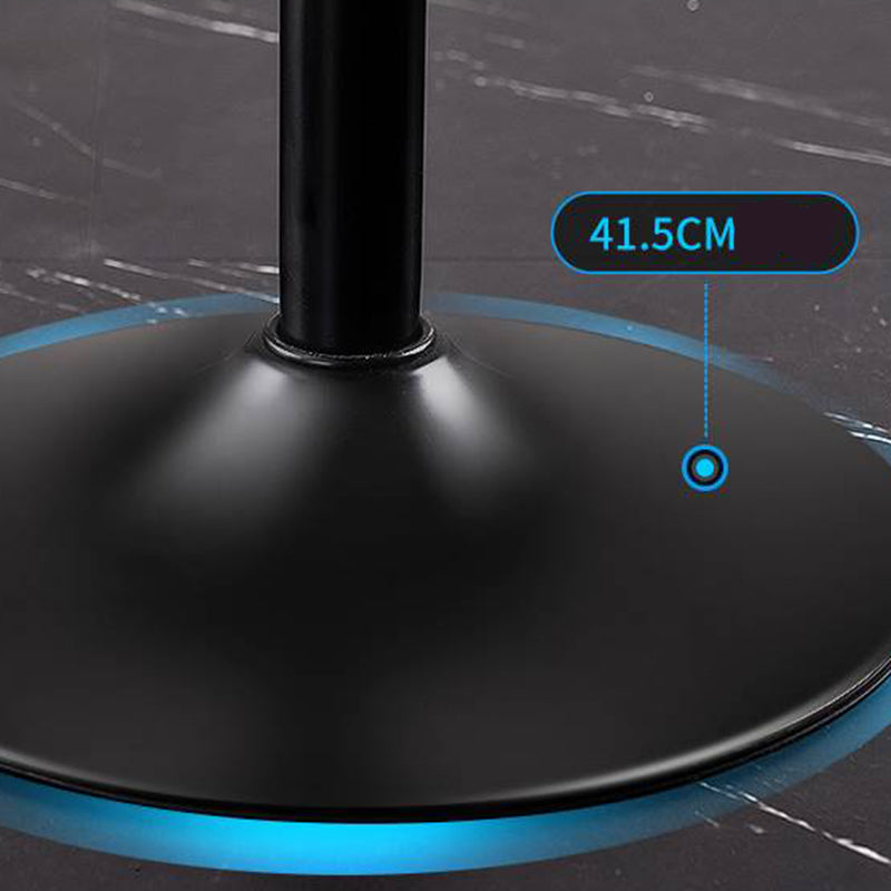 Modern Home Adjustable Height Barstool Matte Finish Leather Swivel Stool