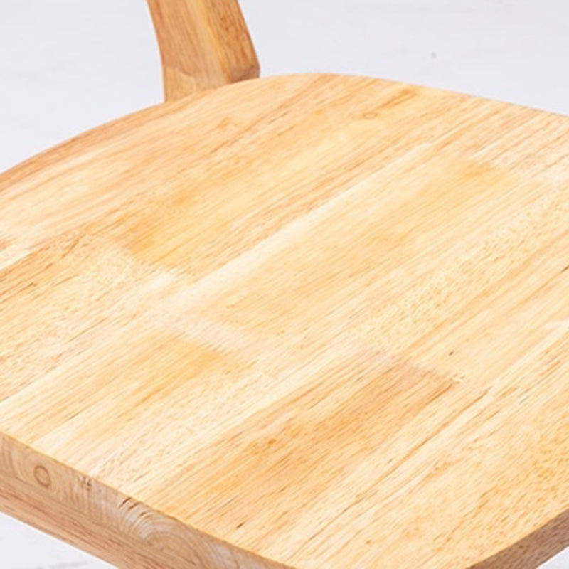 Solid Wood Low Back Bar Stool Modern Indoor Bar Chair with Footrest