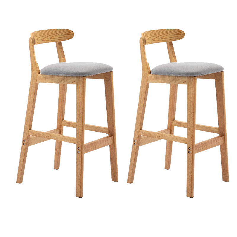 Modern Rubberwood Dessert Shop Barstool Footrest Matte Finish Stool