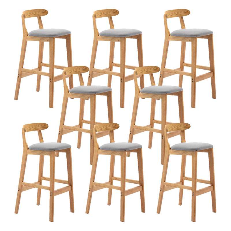 Modern Rubberwood Dessert Shop Barstool Footrest Matte Finish Stool
