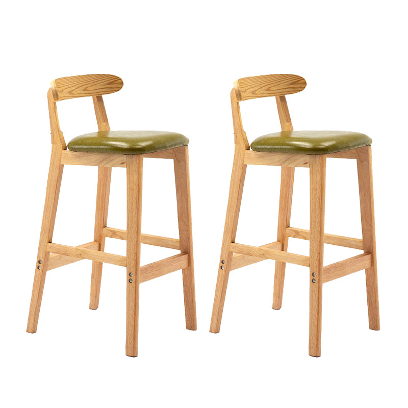 Modern Rubberwood Dessert Shop Barstool Footrest Matte Finish Stool