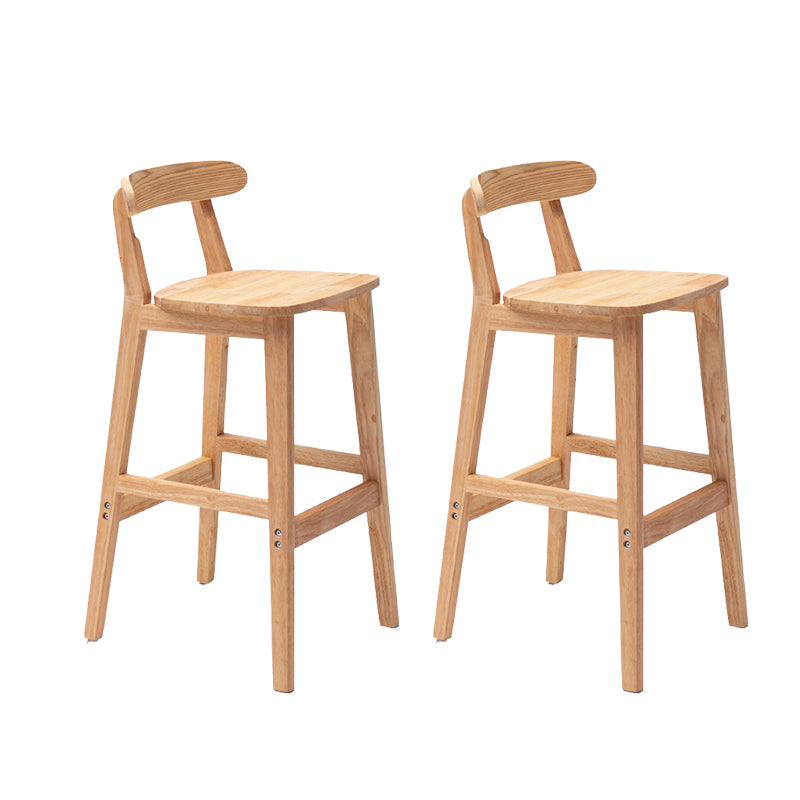 Modern Rubberwood Dessert Shop Barstool Footrest Matte Finish Stool