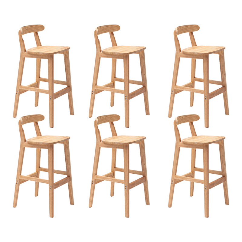 Modern Rubberwood Dessert Shop Barstool Footrest Matte Finish Stool