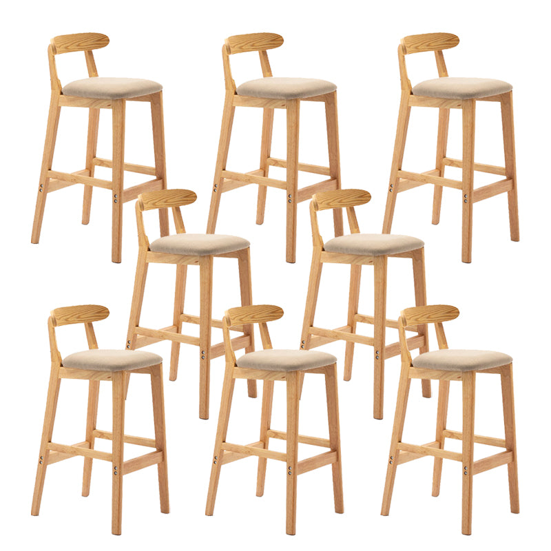 Modern Rubberwood Dessert Shop Barstool Footrest Matte Finish Stool