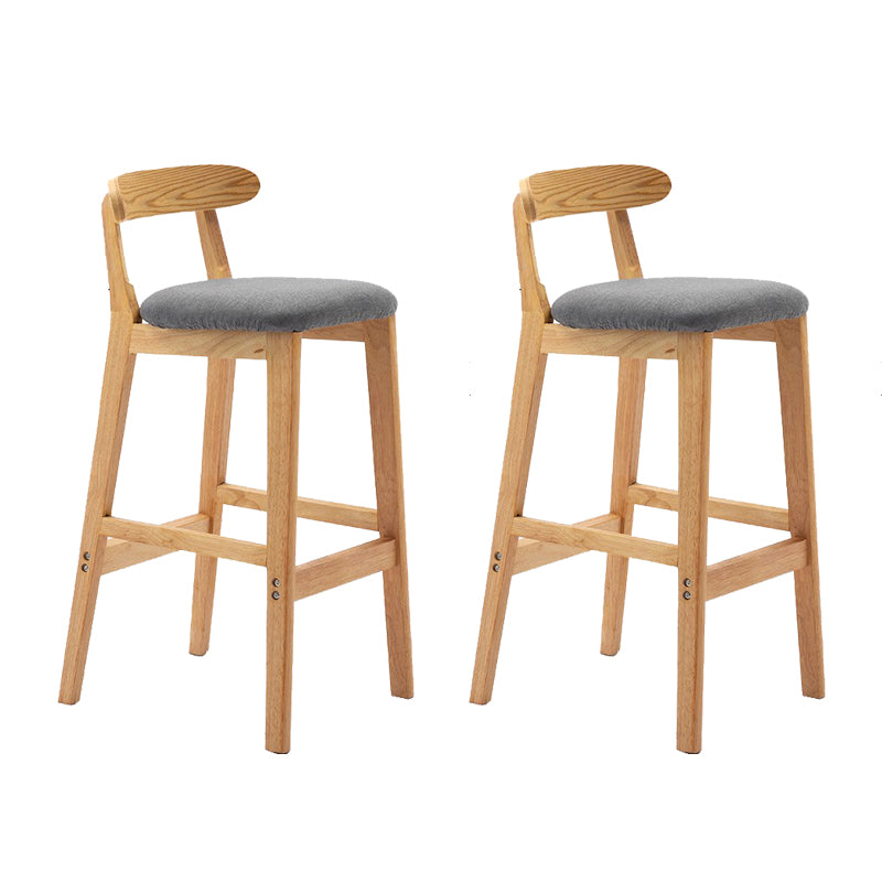 Modern Rubberwood Dessert Shop Barstool Footrest Matte Finish Stool